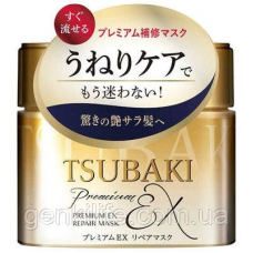 ShiseidoTsubaki Premium Repair Відновлююча експрес-маска для пошкодженого волосся з маслом камелії 180 г.