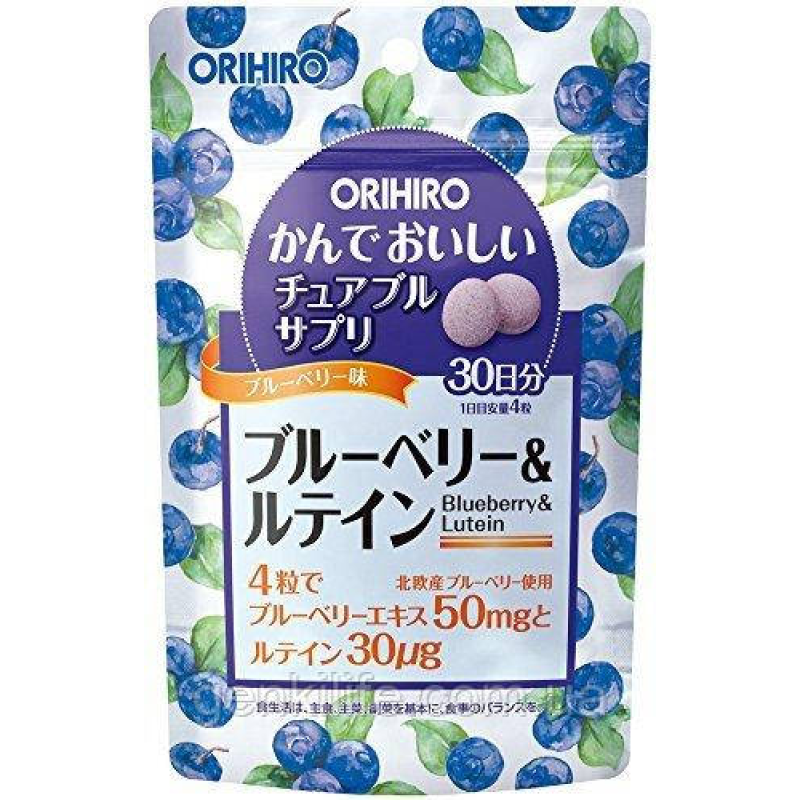 Вітаміни для очей з чорницею і лютеїном від ORIHIRO (Японія)