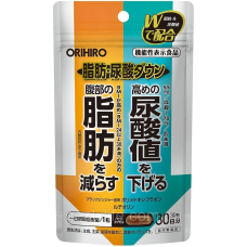Orihiro Fat/Uric Acid Down Препарат для зменшення рівня сечової кислоти й абдомінального жиру (60 таблеток на 1 місяць)